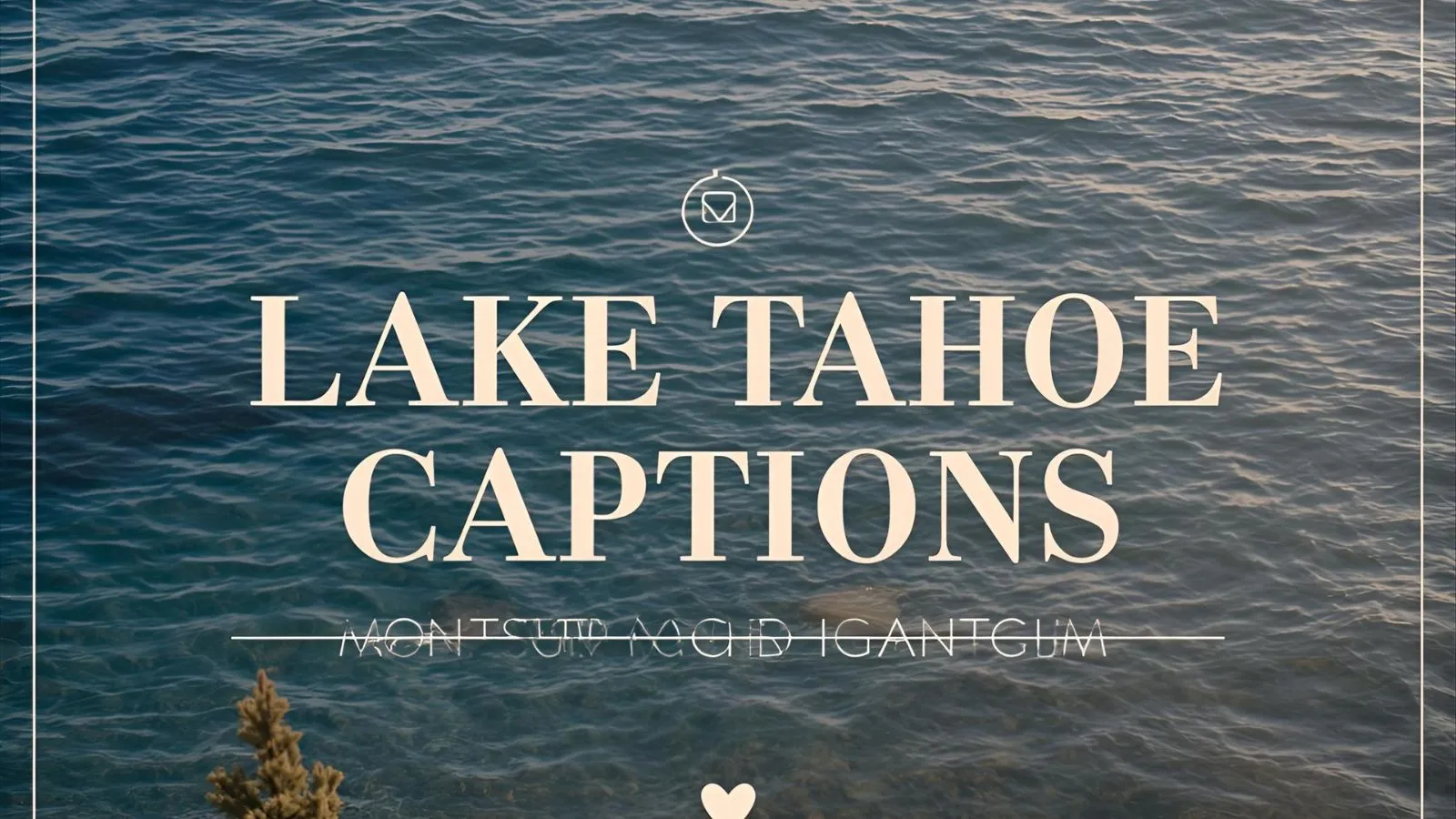 Lake Tahoe Captions for Instagram