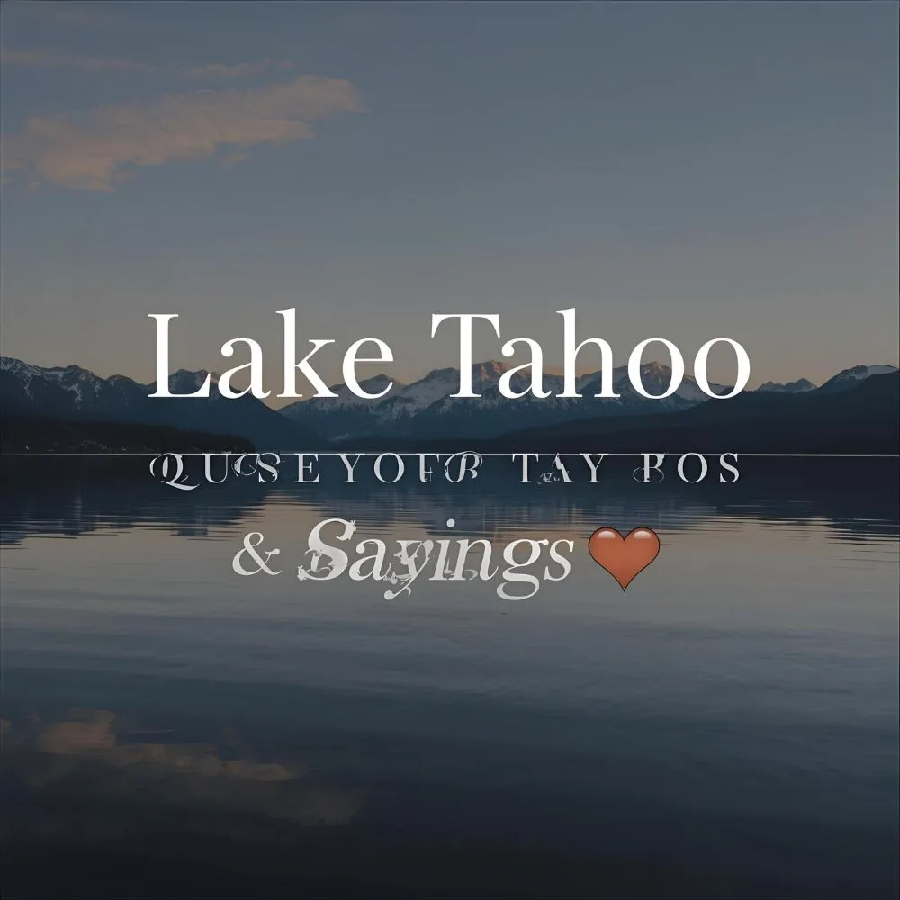 Lake Tahoe Quotes & Sayings