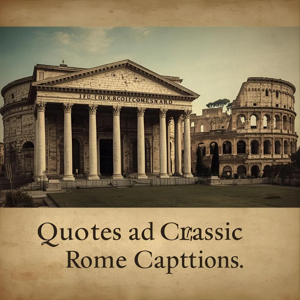 Quotes & Classic Rome Captions