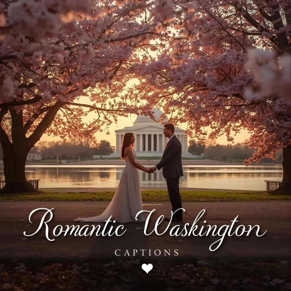 Romantic Washington DC Captions