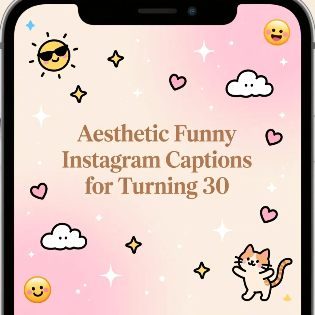 Aesthetic Funny Instagram Captions for Turning 30 