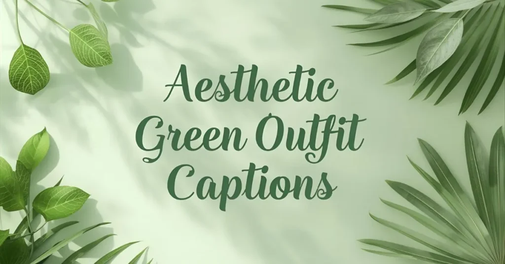 Aesthetic Green Outfit Captions