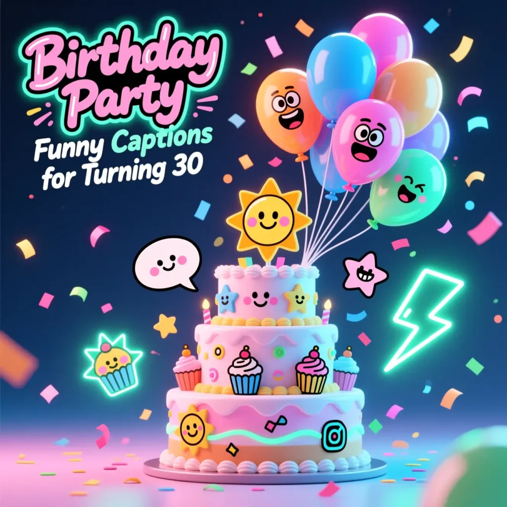 Birthday Party Funny Captions for Turning 30 
