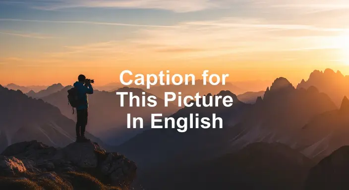 Caption for This Picture In English