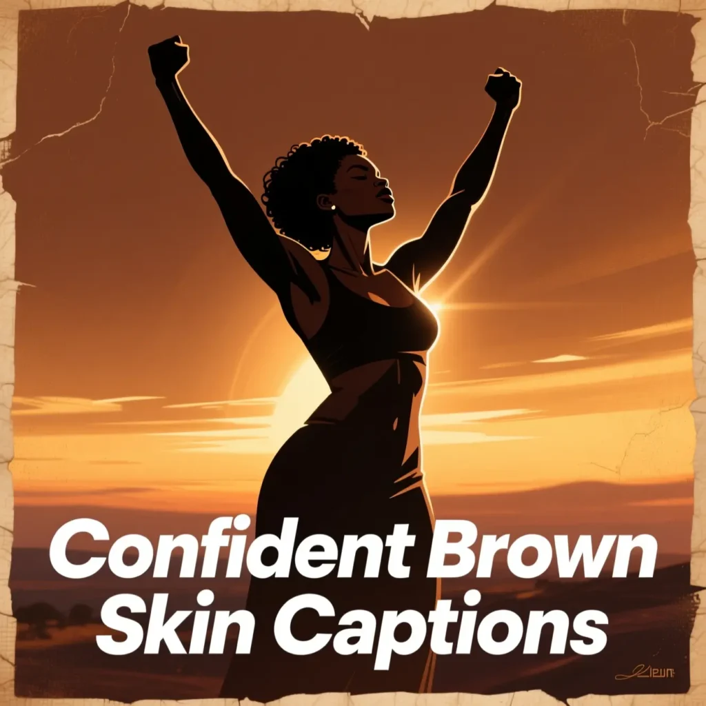 Confident Brown Skin Captions