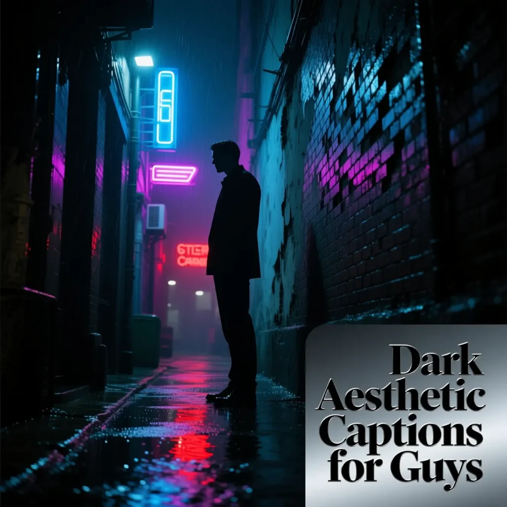 Dark Aesthetic Captions for Guys