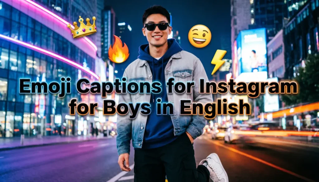Emoji Captions for Instagram for Boys in English