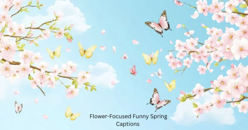 Flower-Focused Funny Spring Captionsย