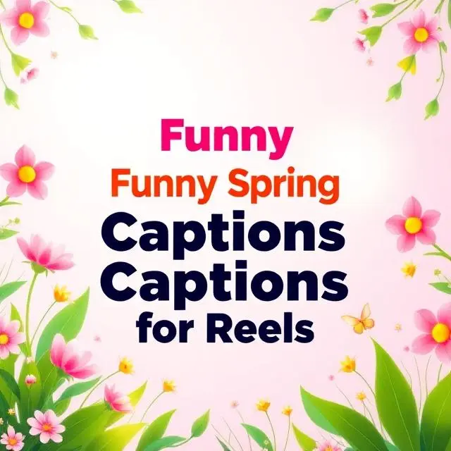 Funny Spring Captions for Reels