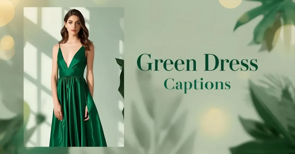 Green Dress Captions for Instagram