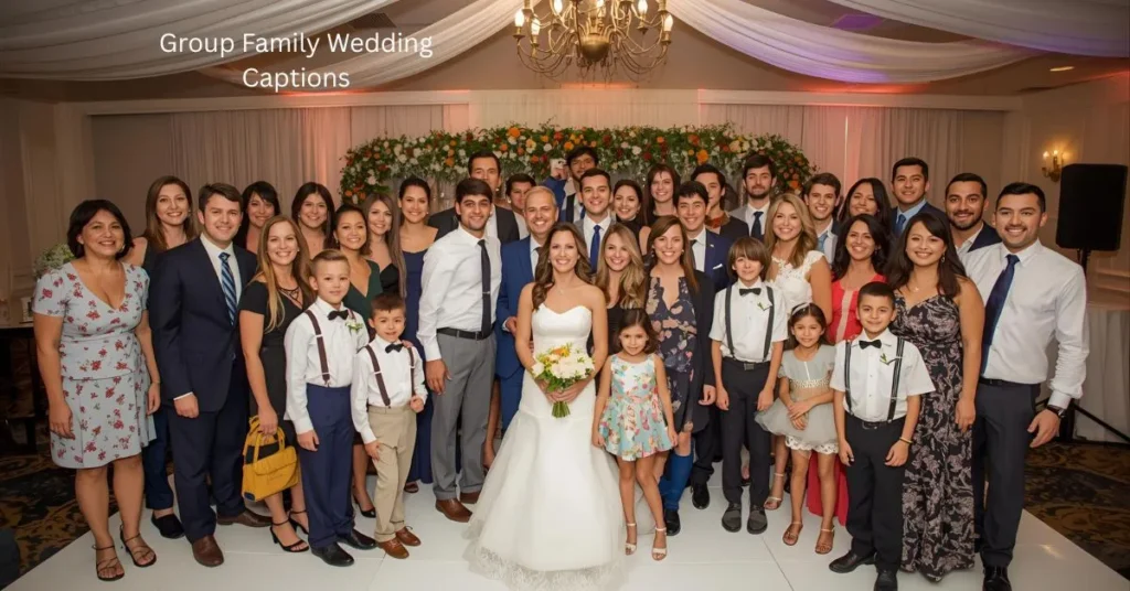Group Family Wedding Captions