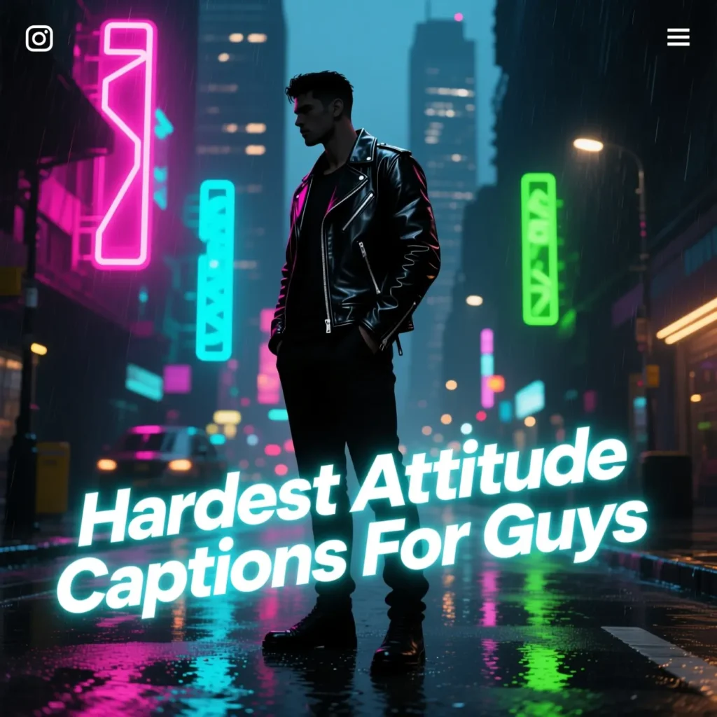 Hardest Attitude Captions for Guys