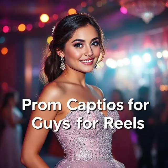 Prom Captions for Guys for Reels