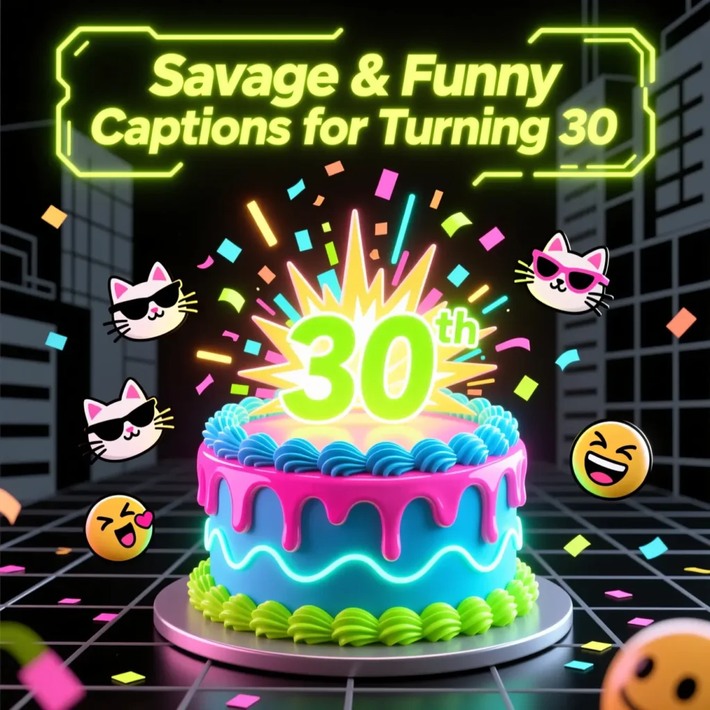 Savage Funny Instagram Captions for Turning 30 
