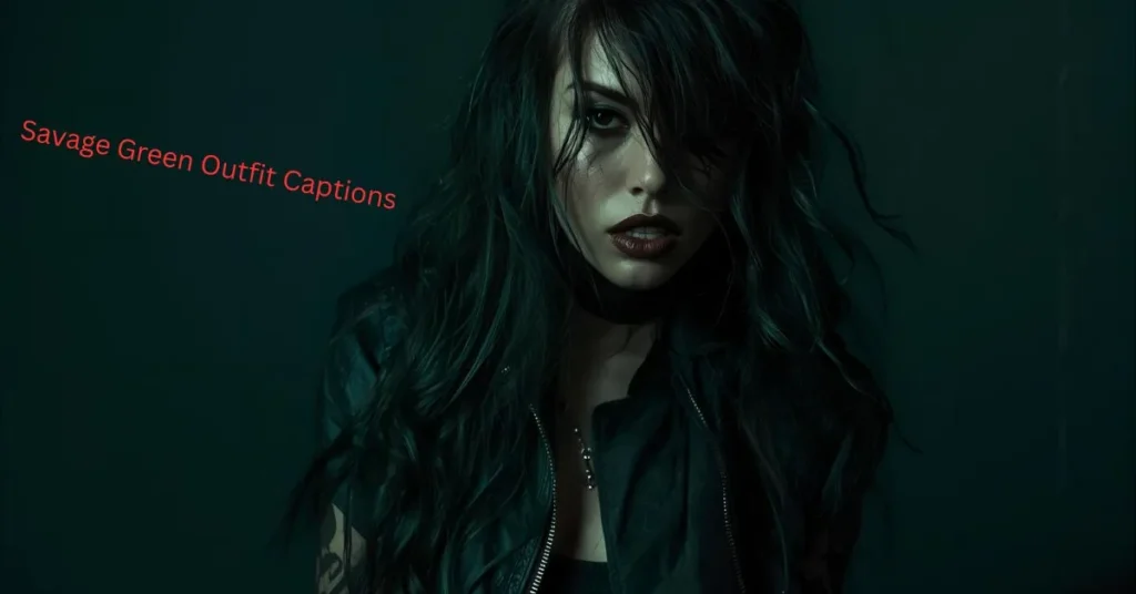 Savage Green Outfit Captions