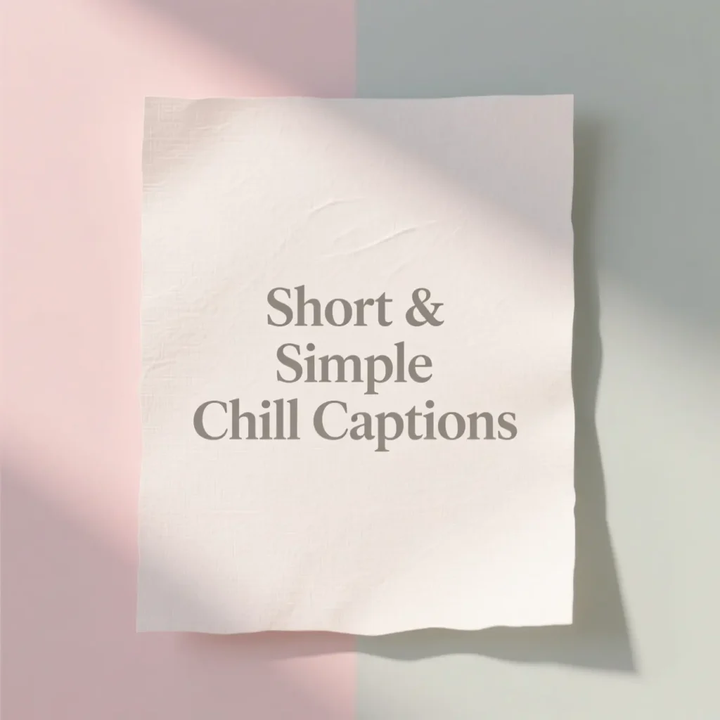 Short & Simple Chill CaptionsΒ