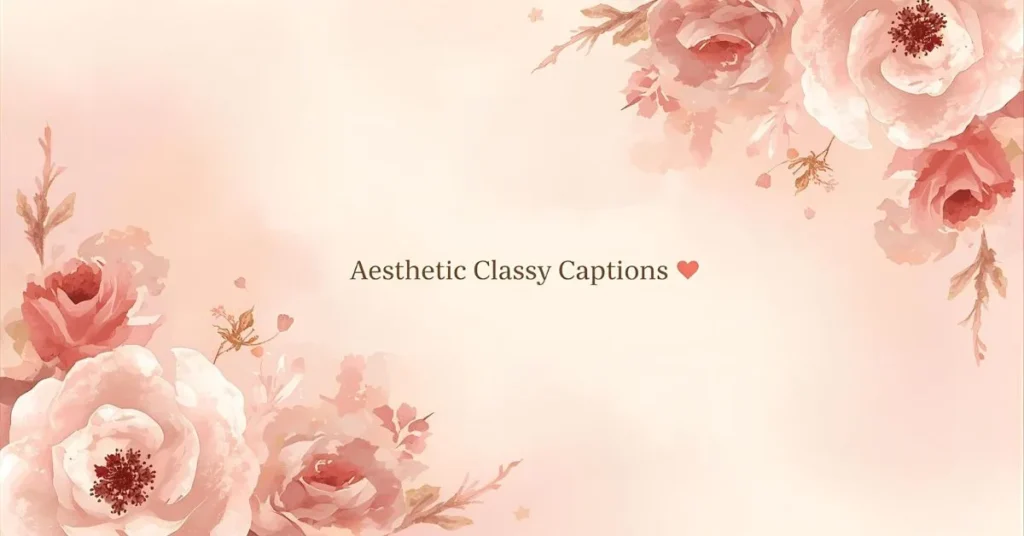 Short Classy Aesthetic Captions