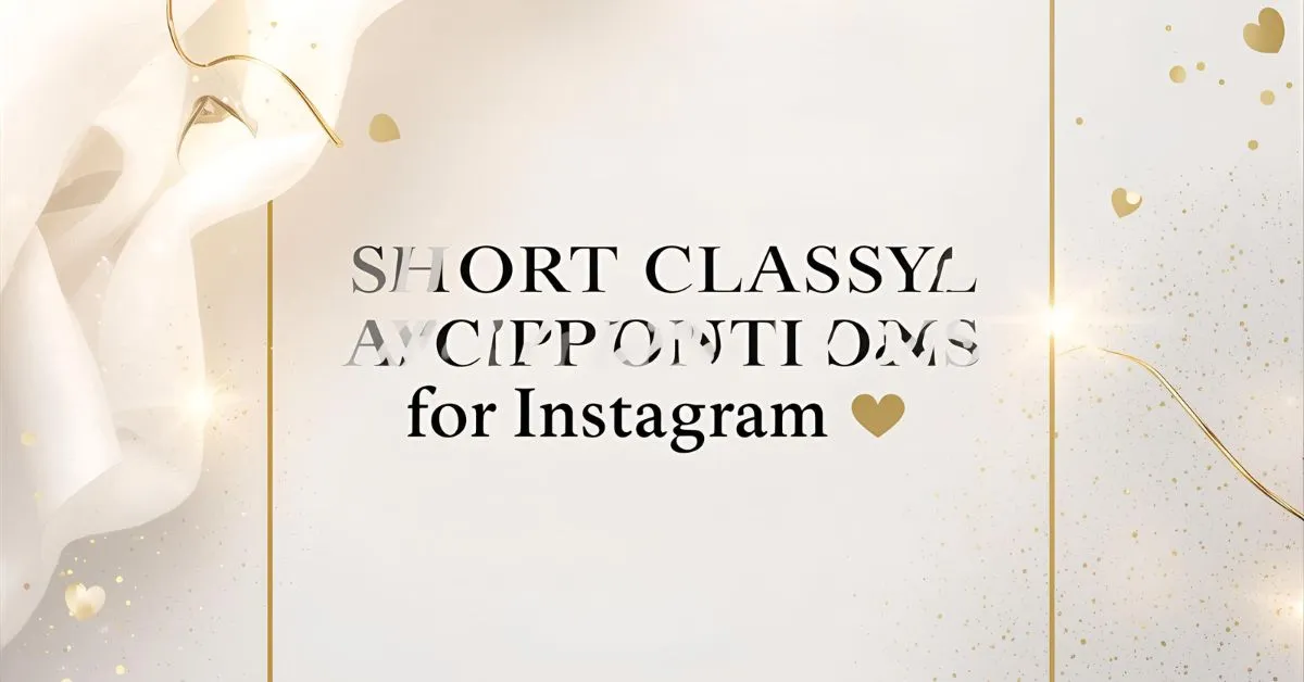 Short Classy Captions for Instagram
