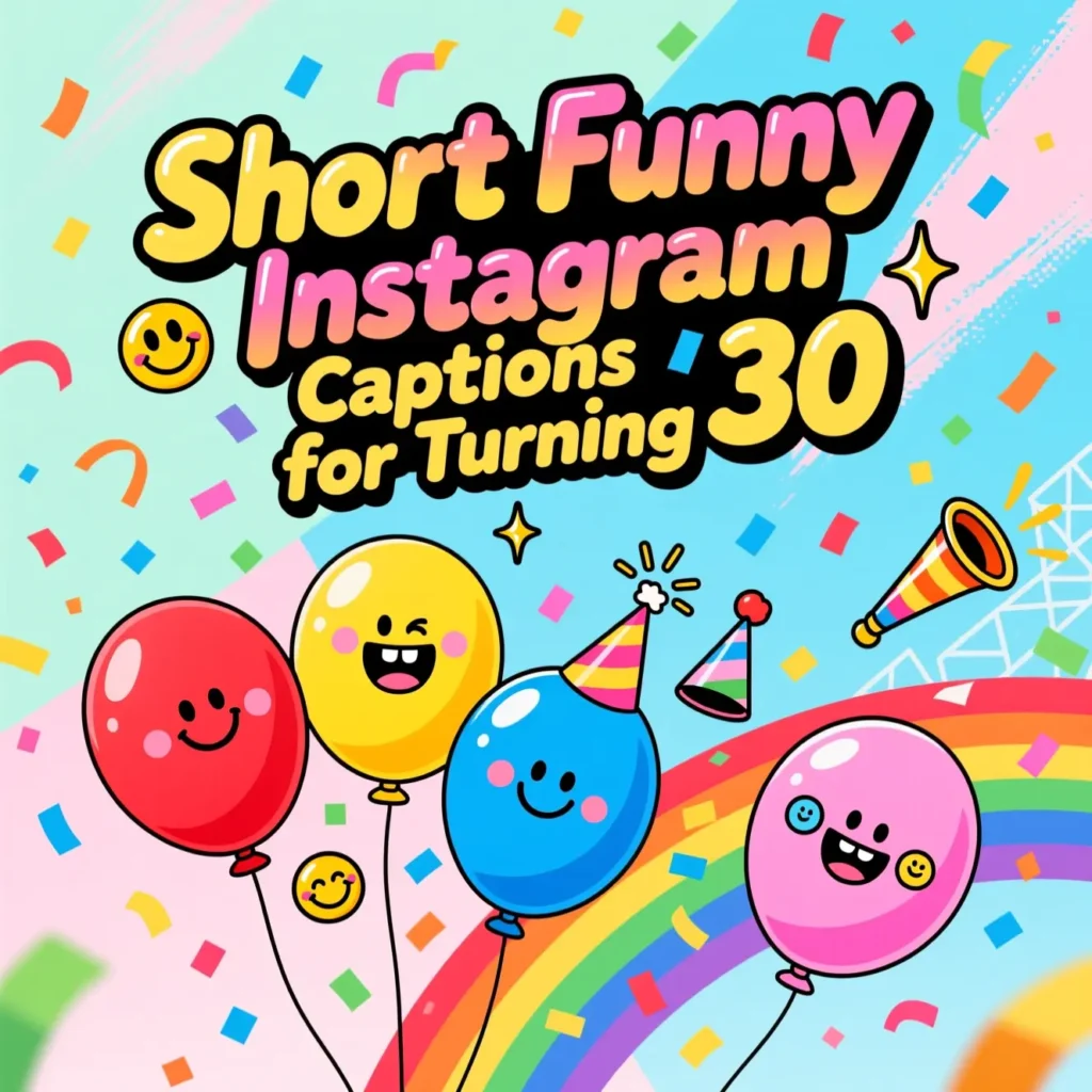 Short Funny Instagram Captions for Turning 30