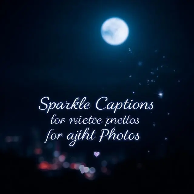 Sparkle Captions for Night Photos