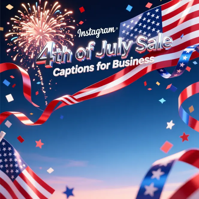 4th of July Sale Captions for Business