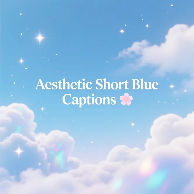 Aesthetic Short Blue CaptionsΒ