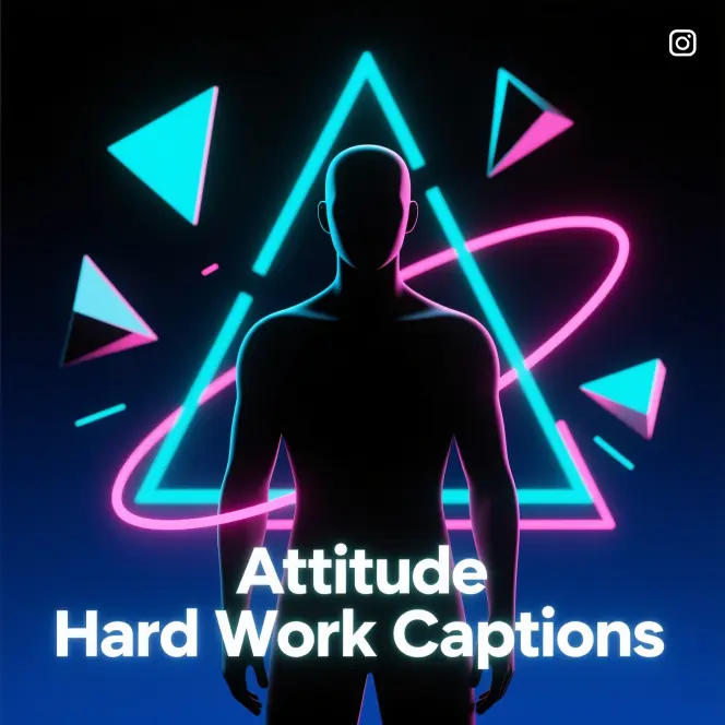 Attitude Hard Work CaptionsΒ