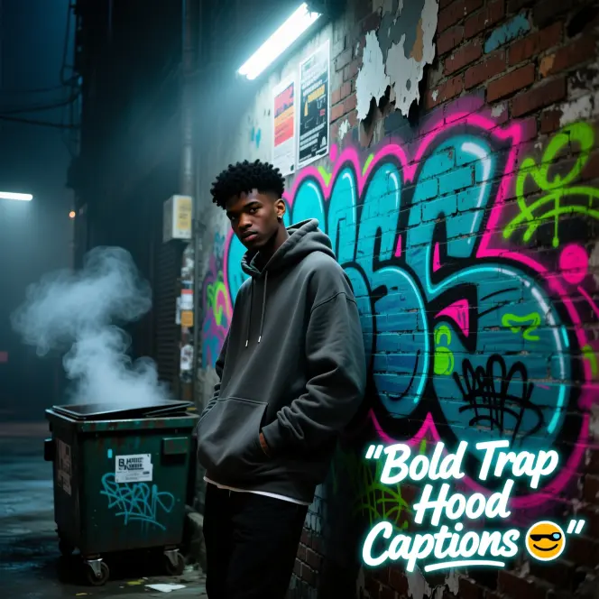 Bold Trap Hood Captions