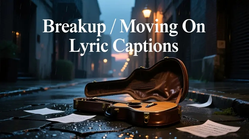 Breakup Moving On Lyric Captions 
