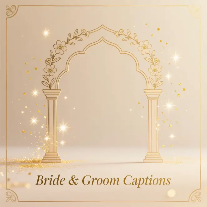 Bride & Groom Captions