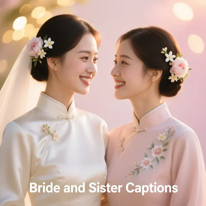 Bride & Sister Captions