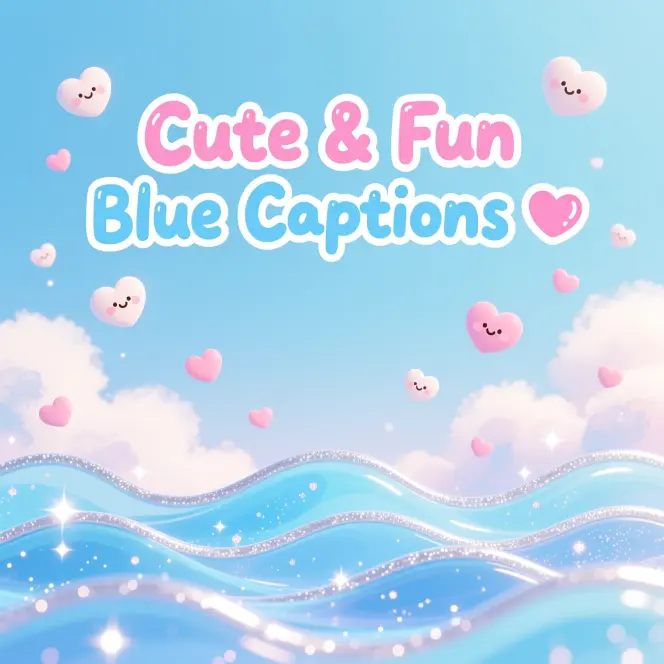 Cute & Fun Blue Captions