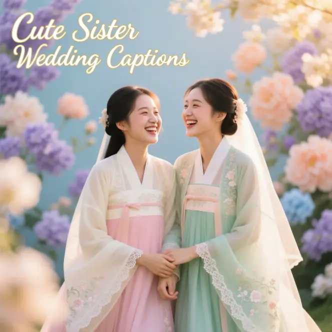 Cute Sister Wedding Captions 