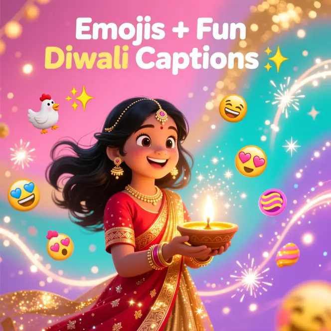 EmojisΒ Fun Diwali Captions