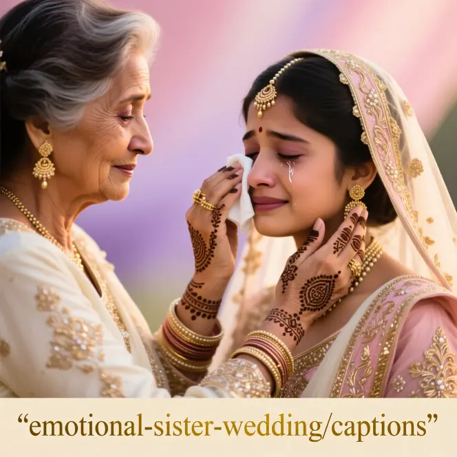 Emotional Sister Wedding Captions 