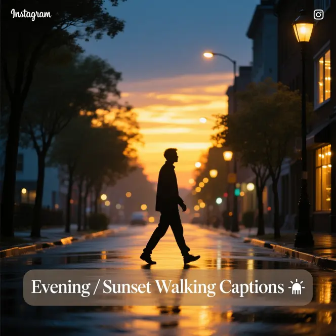 Evening / Sunset Walking Captions
