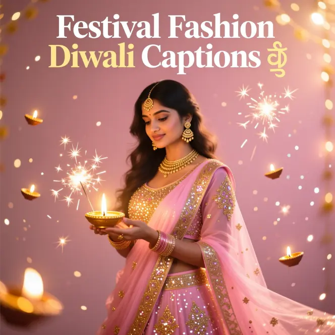 Festival Fashion Diwali Captions for Instagram for GirlΒ