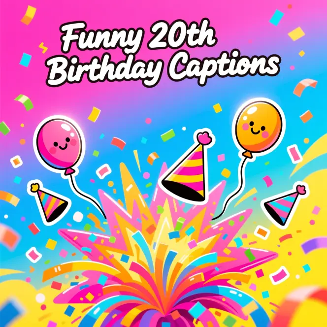 Funny 20th Birthday CaptionsΒ