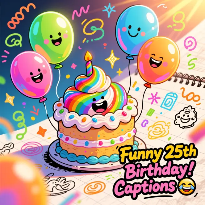 Funny 25th Birthday CaptionsΒ