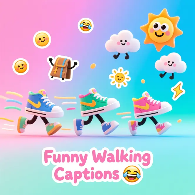Funny Walking Captions