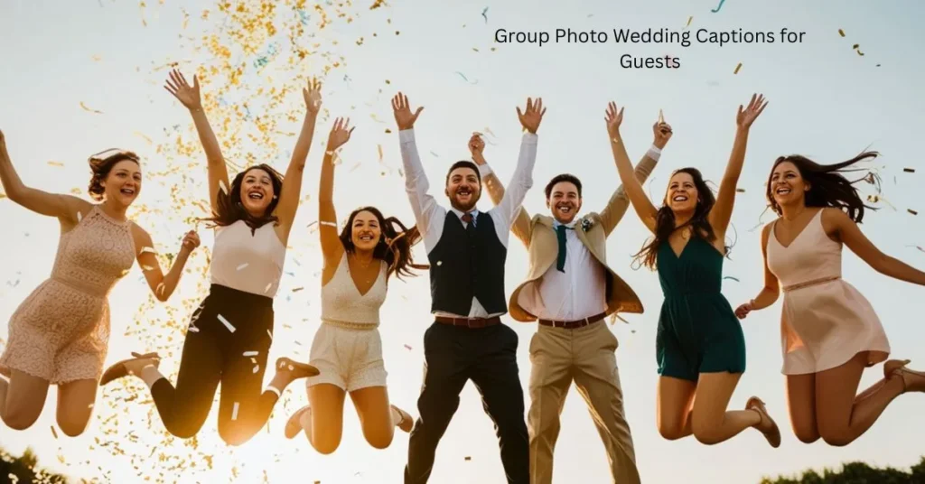 Group Photo Wedding Captions for Guests