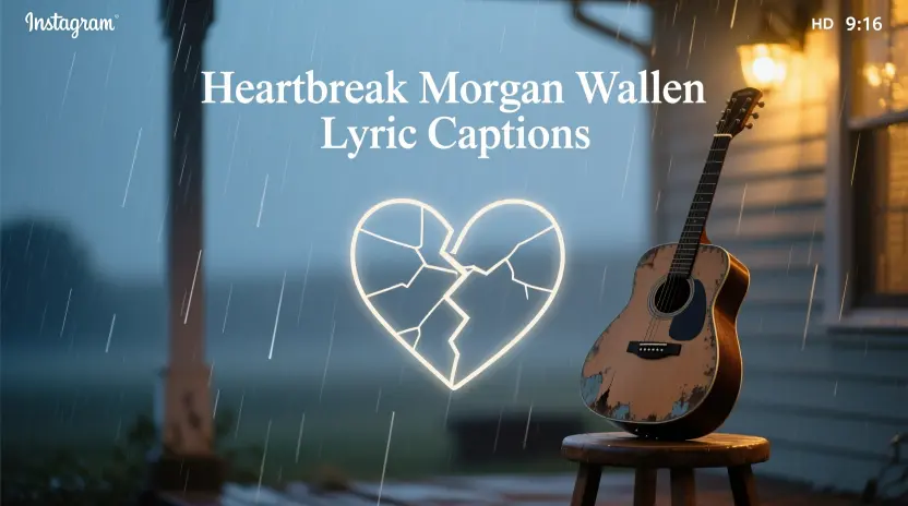 Heartbreak Morgan Wallen Lyric Captions 