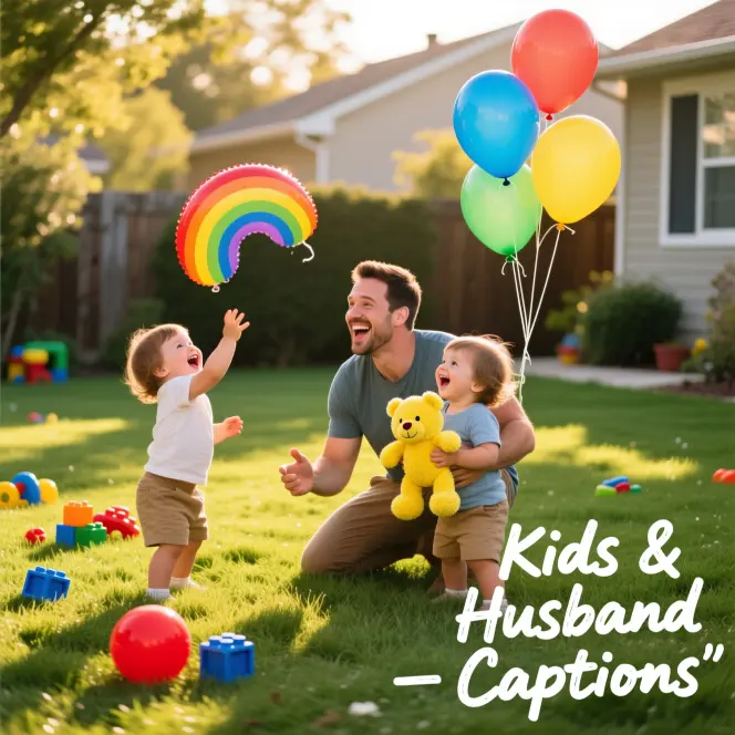 Kids & Husband Captions for Father’s Day