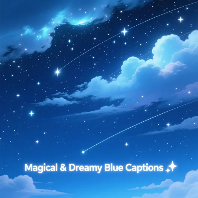 Magical & Dreamy Blue CaptionsΒ