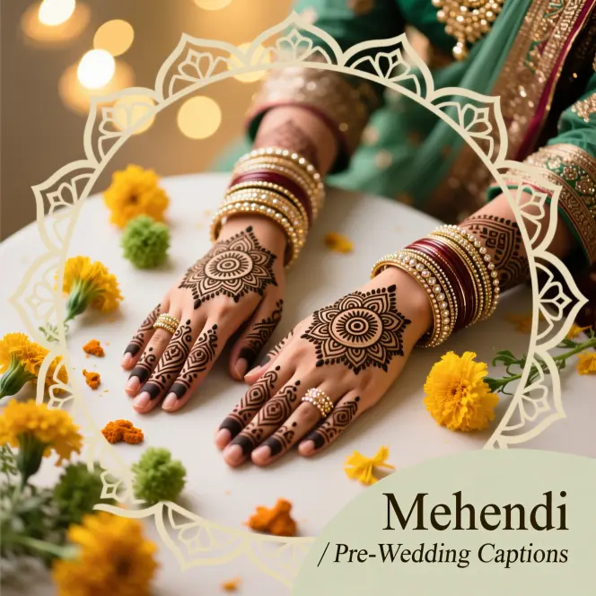 Mehendi / Pre-Wedding Captions