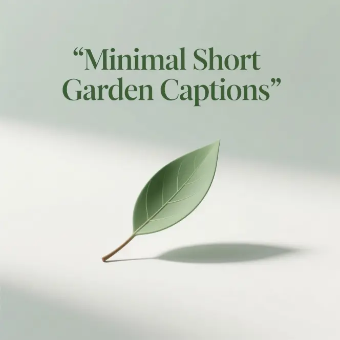 Minimal Short Garden Captions