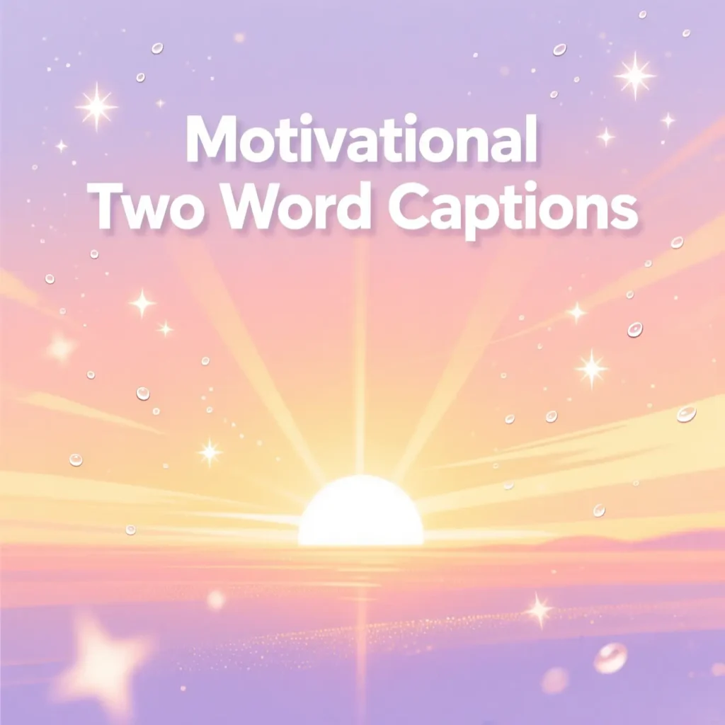 Motivational Two Word Captions