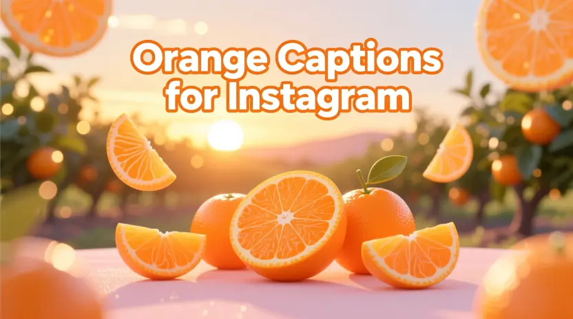 Orange Captions for Instagram