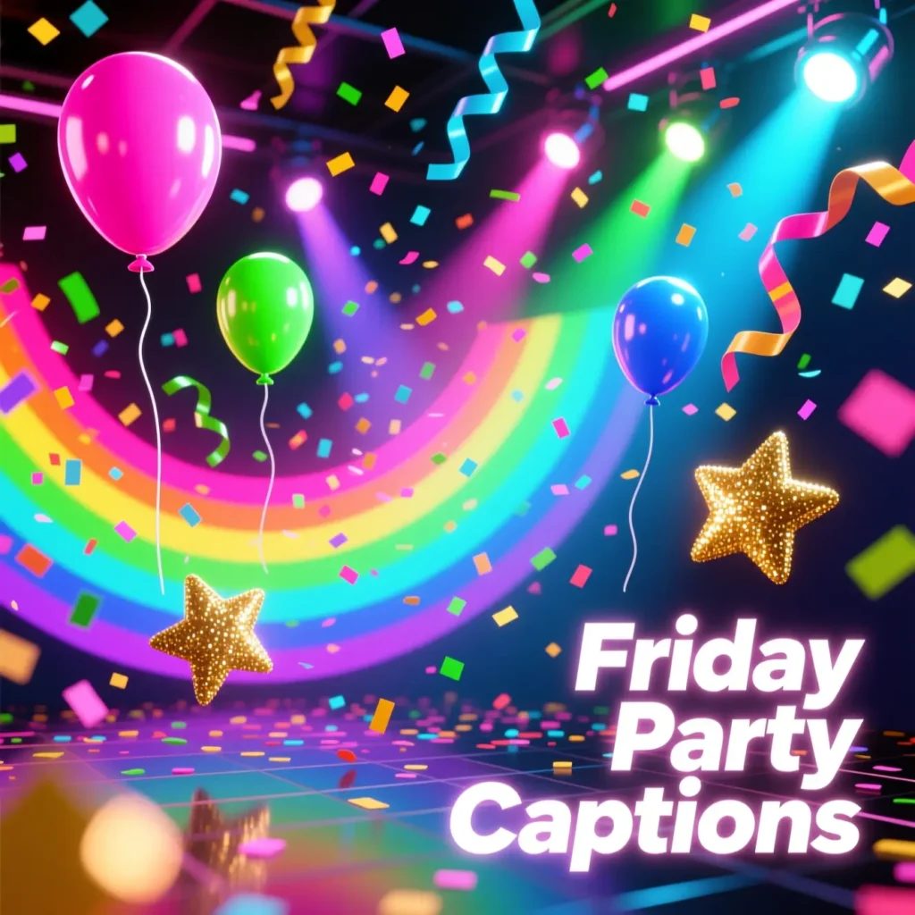 Party Friday Captions 