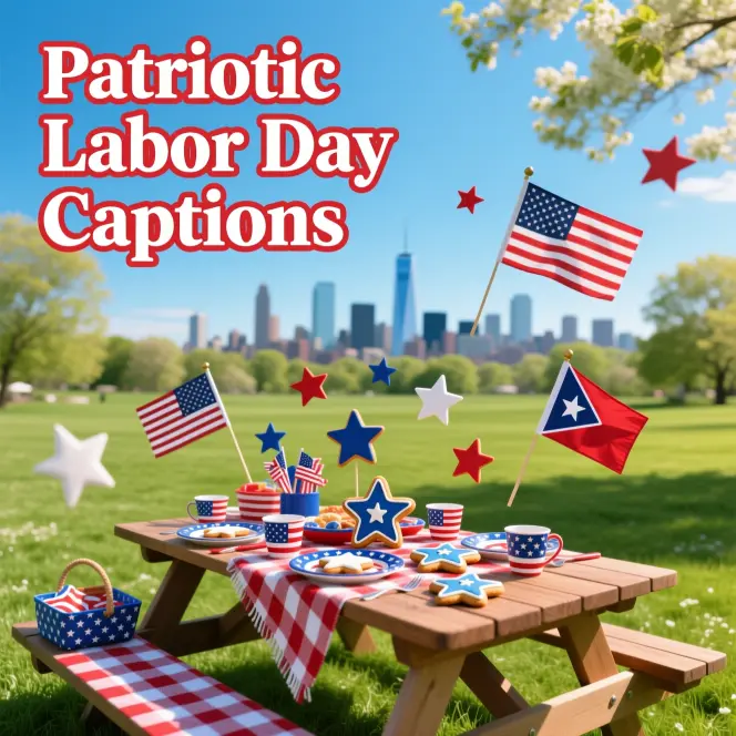Patriotic Labor Day Captions 🇺🇸